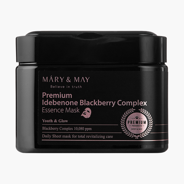 Mary & May Premium Idebenone Blackberry Complex Essence Mask, 20шт