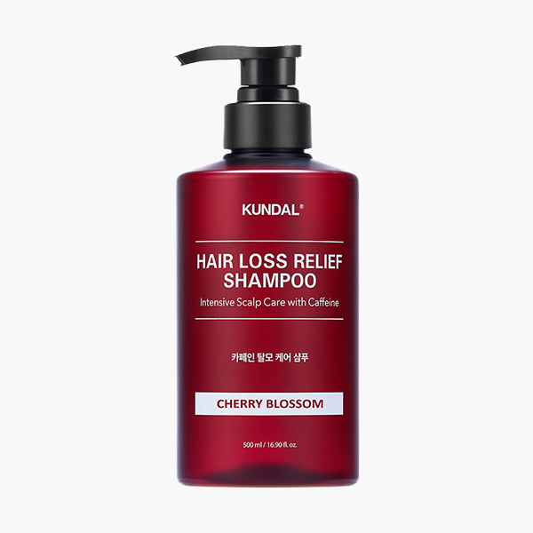 Kundal Hair Loss Relief Scalp Care Caffeine Shampoo Cherry Blossom, 500мл