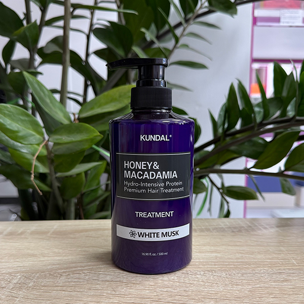 Kundal Honey Macadamia Protein Premium Treatment White Musk, 500мл
