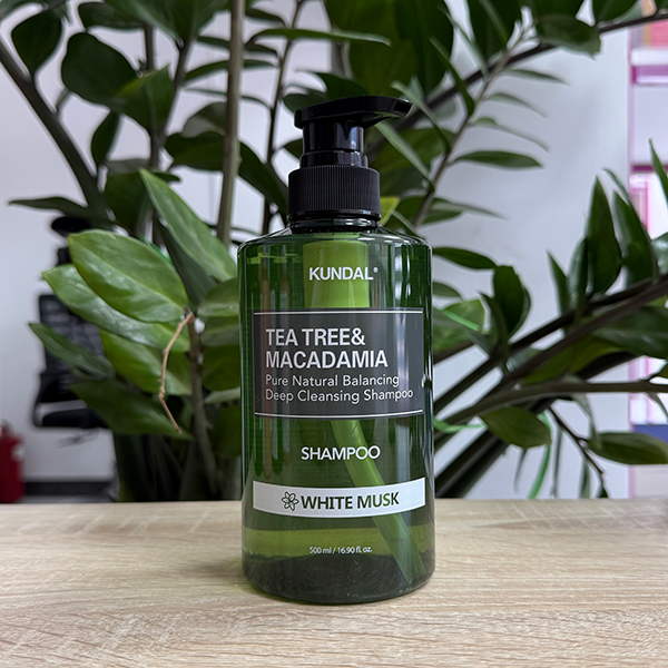 Kundal Tea Tree Macadamia Deep Cleansing Shampoo White Musk, 500мл